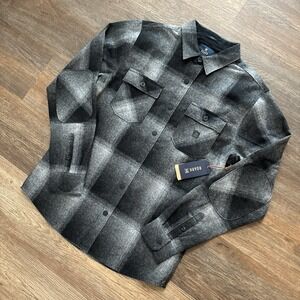 NWT Roark x Pendleton‎ Nordsman Flannel Charcoal Gray Plaid Men's Sz S Outdoors